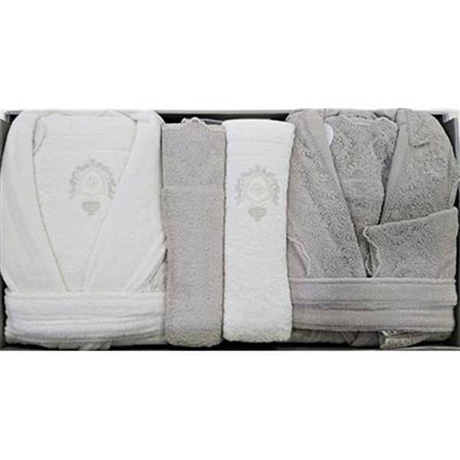 PUPİLLA FAMILY BATHROBE SET COMBED SEVİLLA A.BEIGE - EKRU