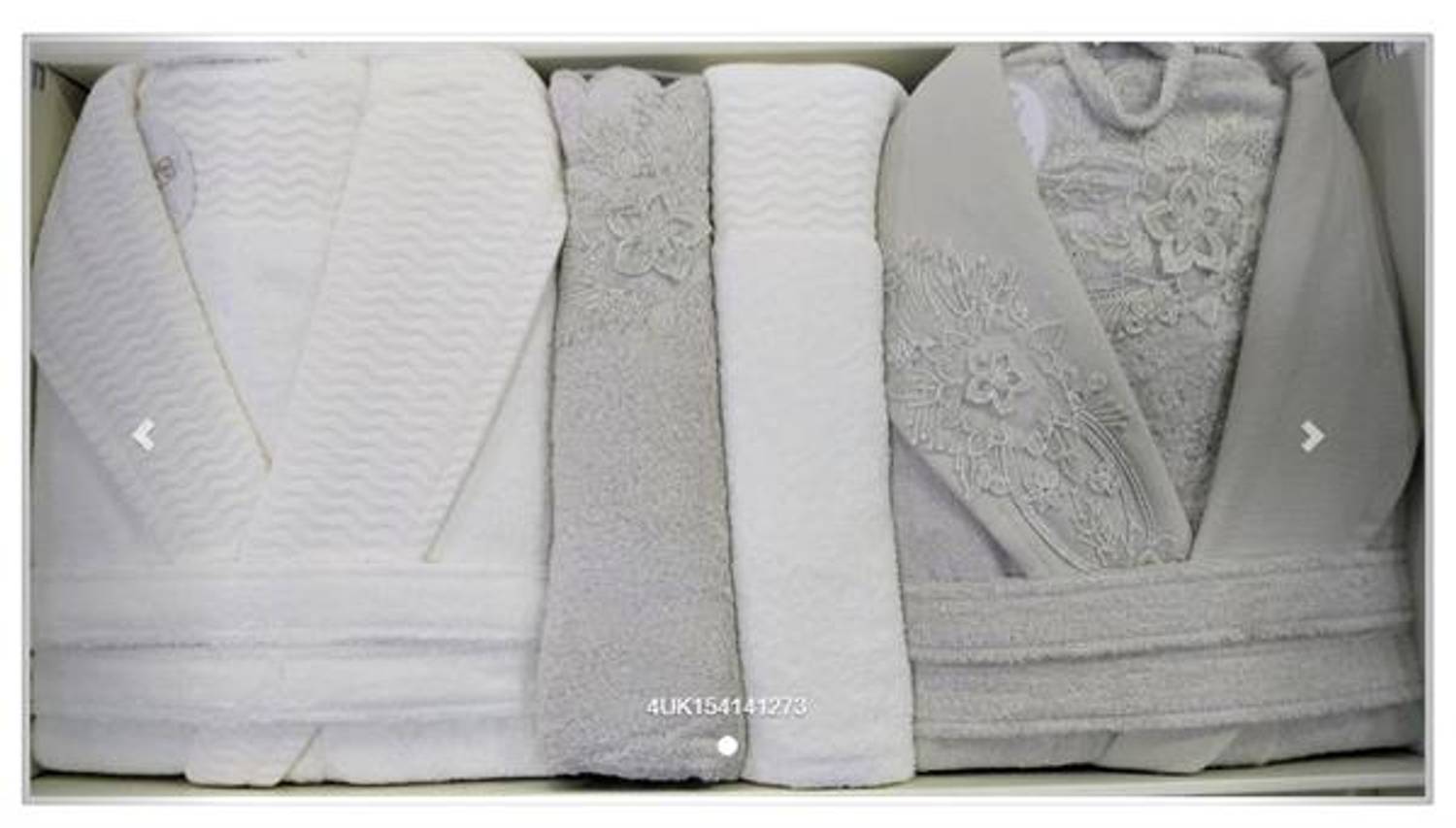 PUPİLLA AİLE BORNOZ SETİ BAMBU VANETTA YEŞİL - EKRU