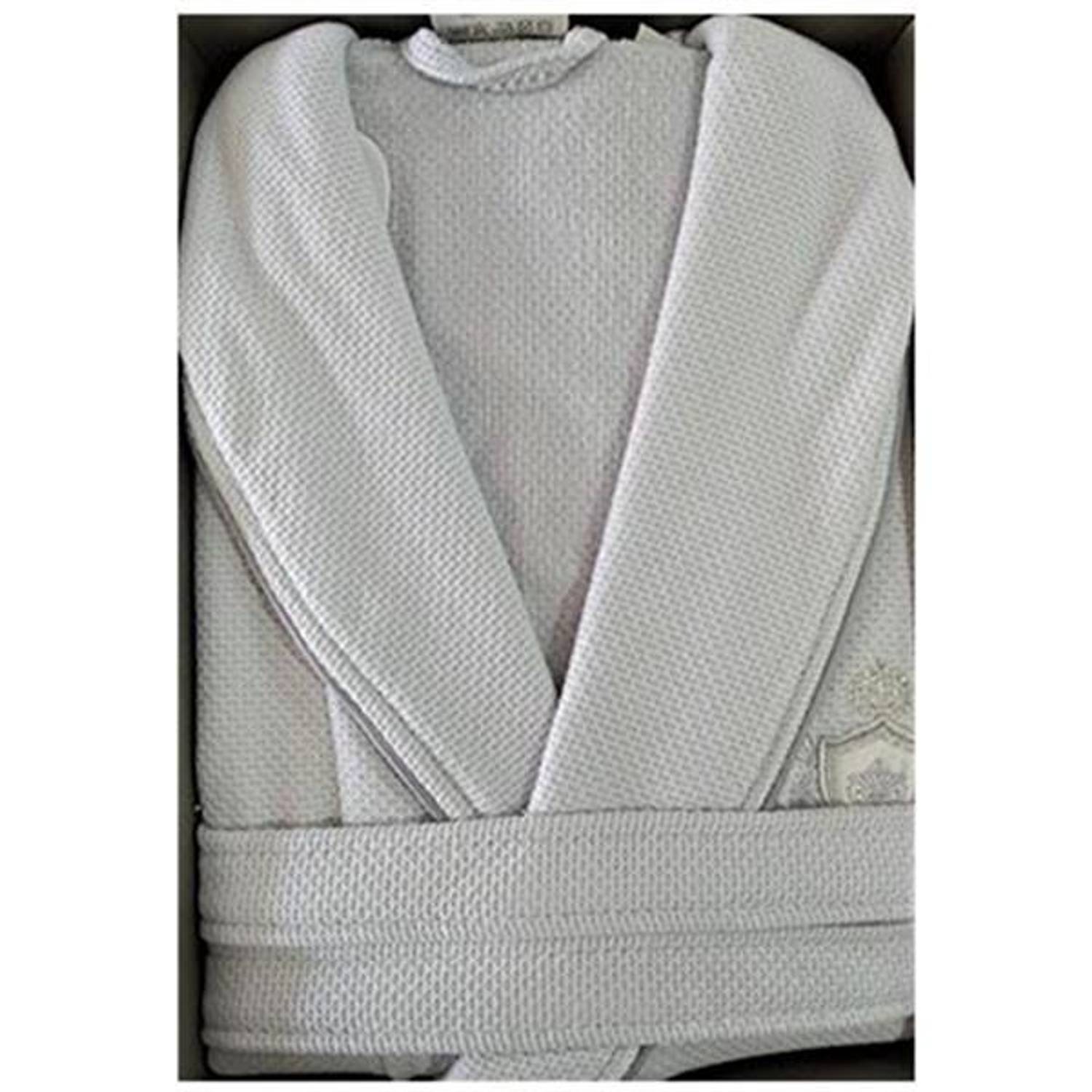 Пуховый банный халат Pupilla Bernini A. Серый, женский, стильный и удобный, идеален для домашнего использования