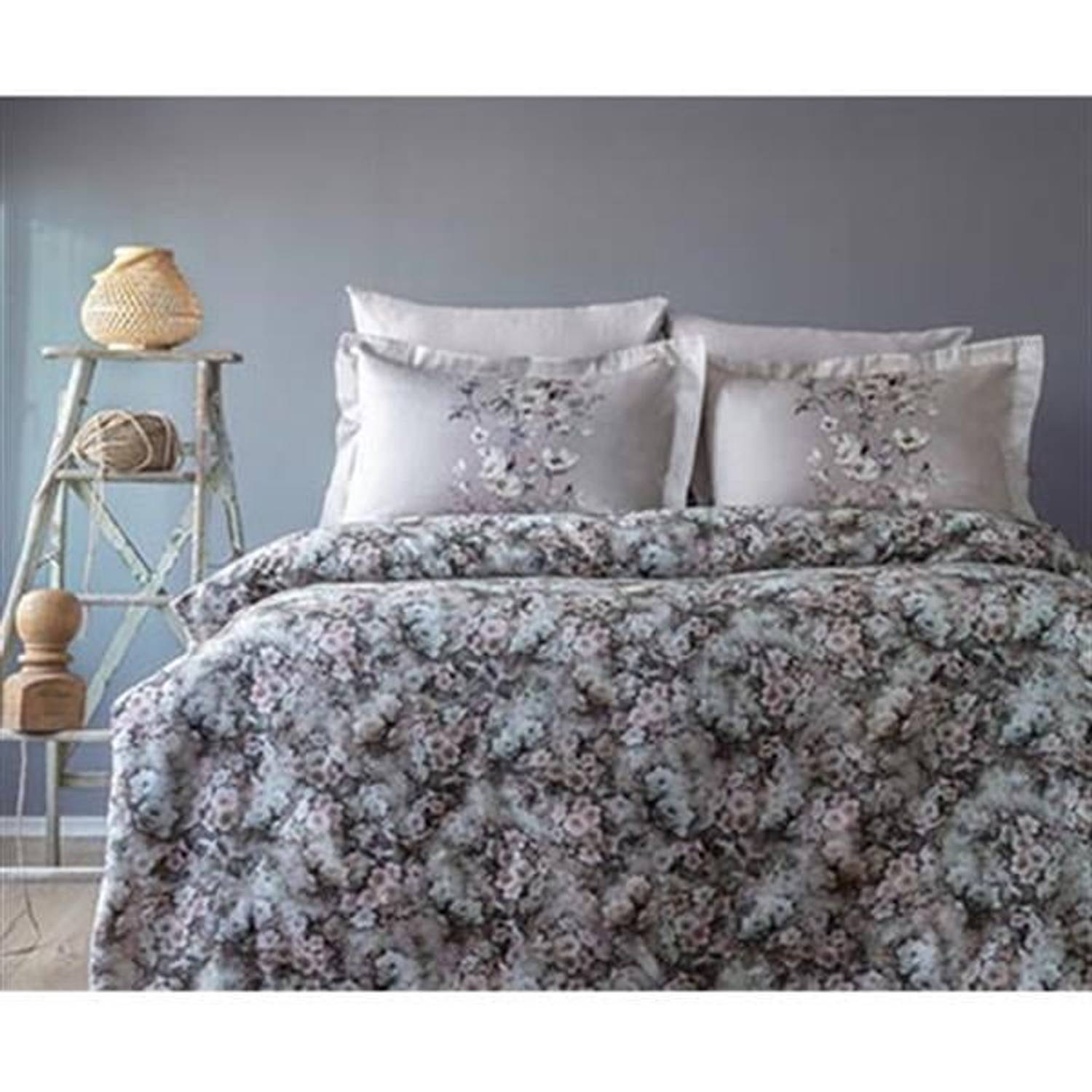 PUPİLLA DIGITAL PRINTED SATIN DOUBLE BEDDING SET GARDENYA