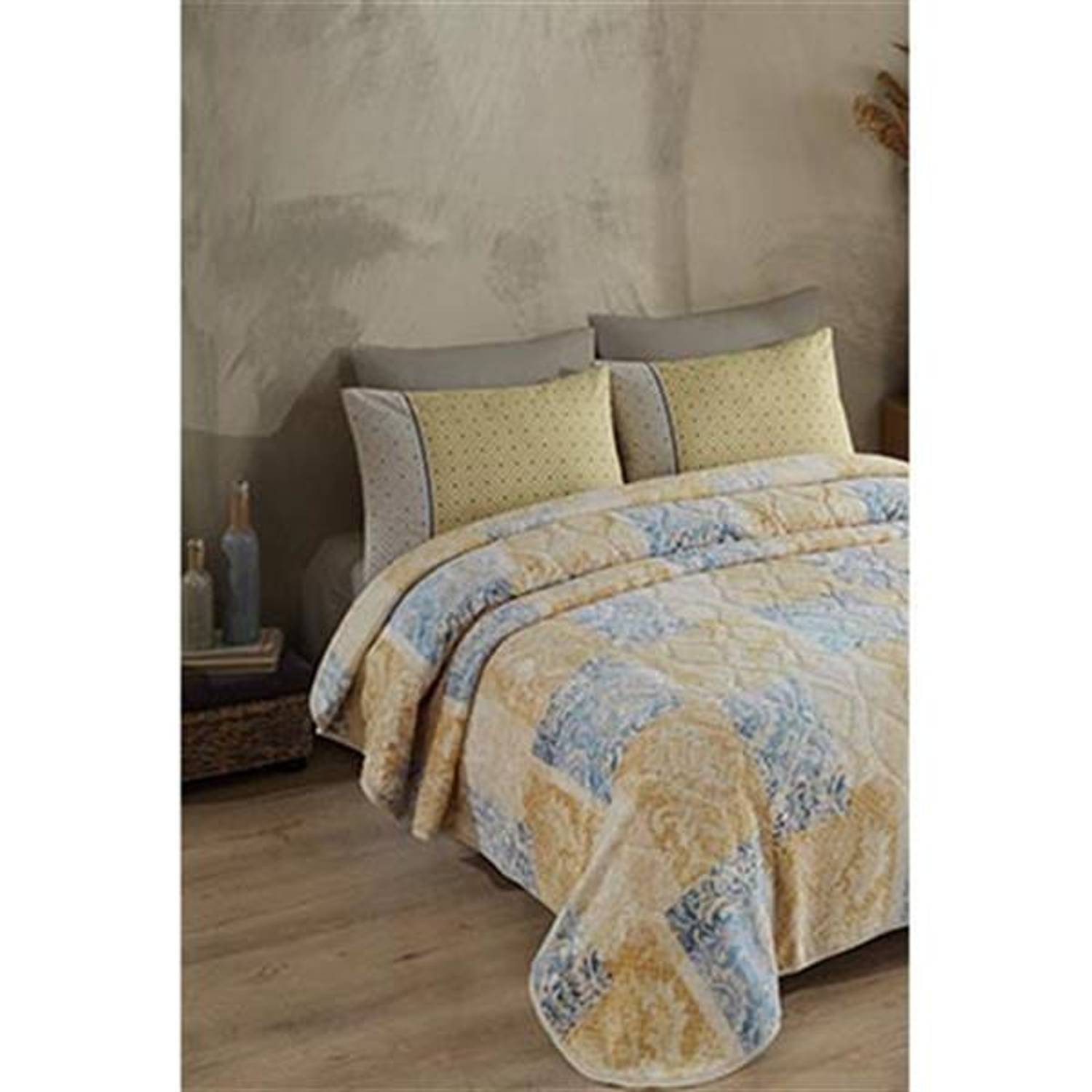 GOOD NIGHT ISTANBUL DOUBLE BLANKET VANESSA MUSTARD