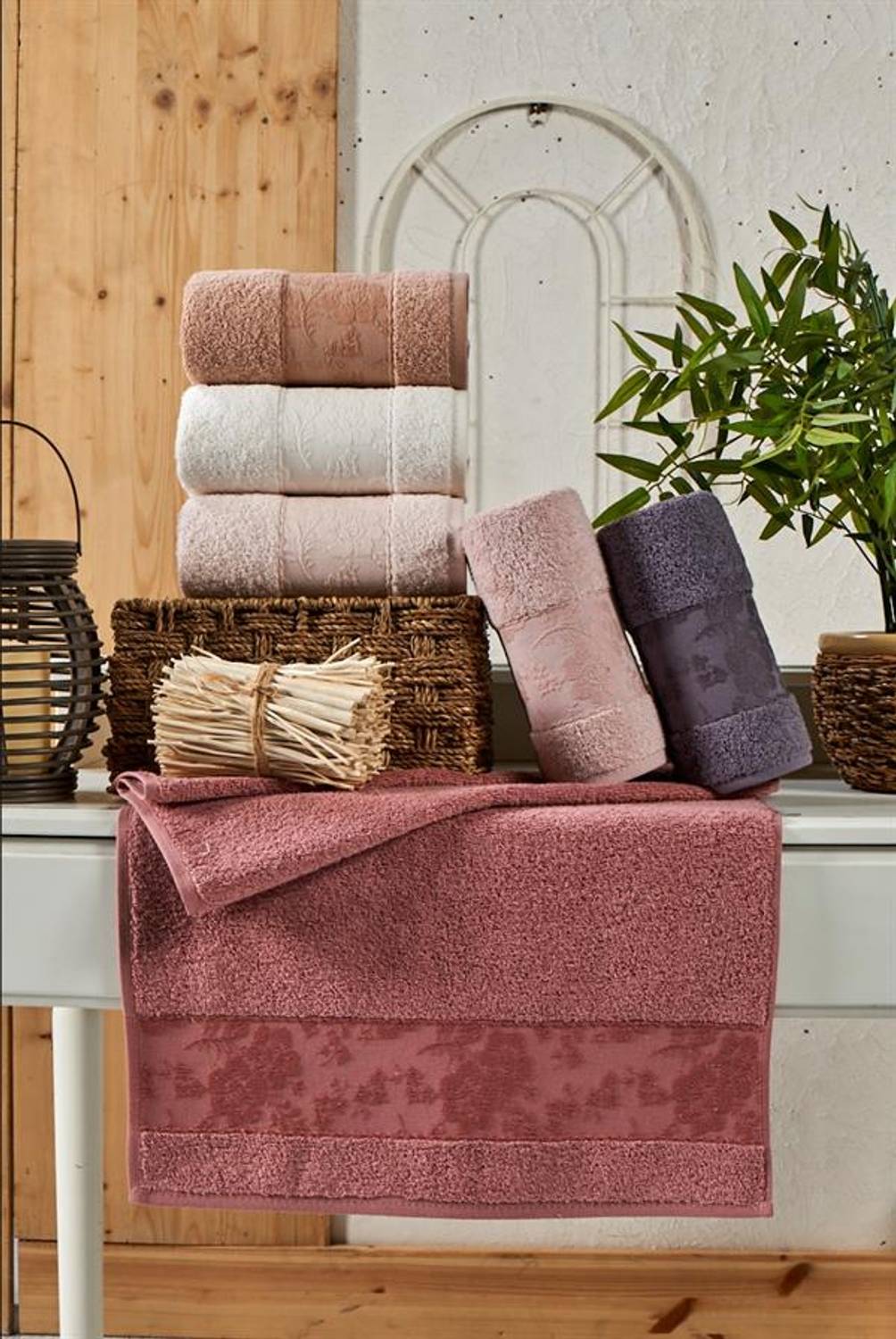 Бавовняні рушники Şıkel, комплект з 6 штук, розмір 50*90 см, модель Belinda, м'які та поглинаючі