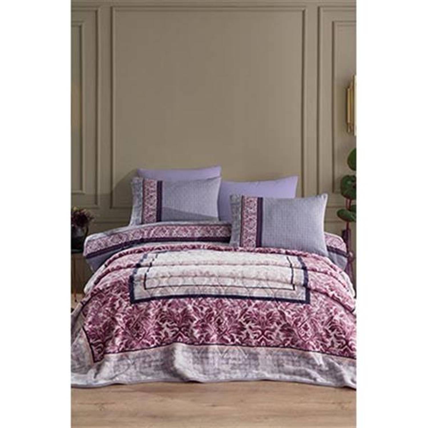 GOOD NIGHT ISTANBUL BLANKET & BEDDING SET DOUBLE VALERIA VERSAY LILA