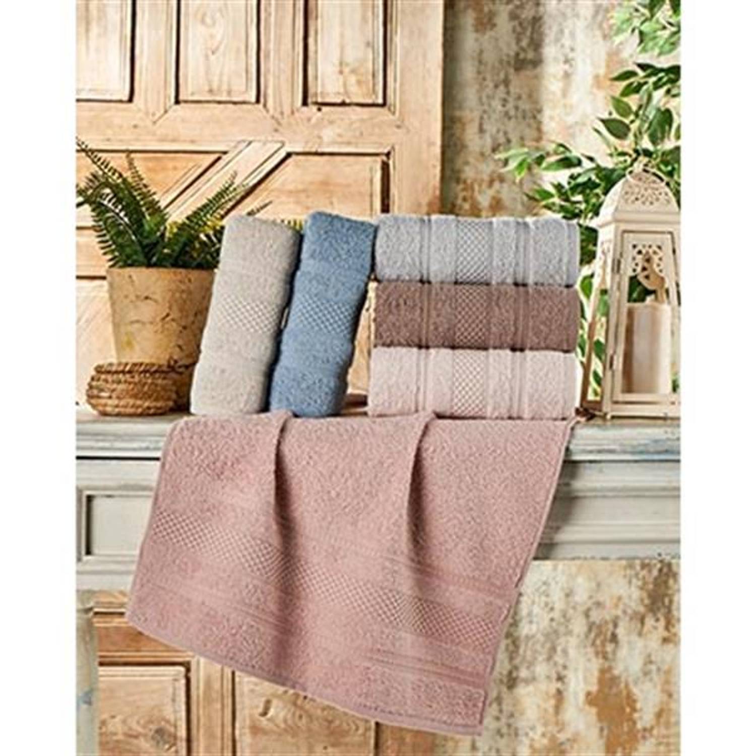 ŞIKEL COTTON 6 PIECE TOWEL 50*90 HONEYCOMK