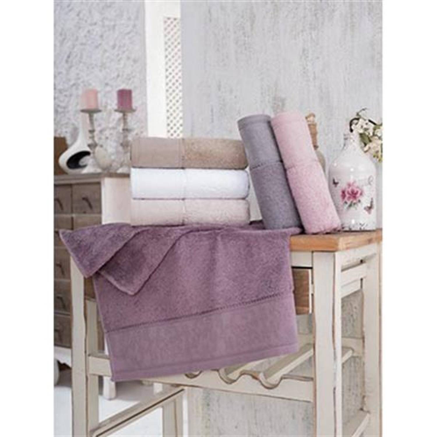 ŞIKEL BAMBU 6'LI HAVLU 50*90 GÖLGE