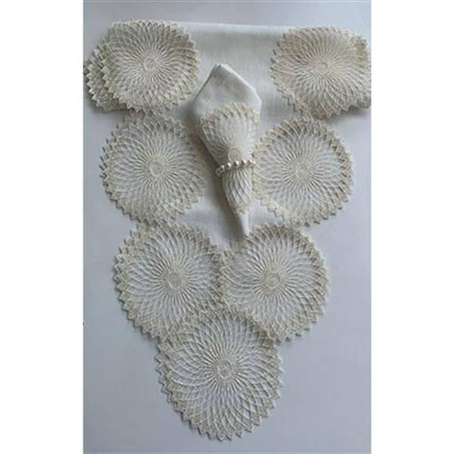 ATAK RUNNER MASA SETİ MİA KREM