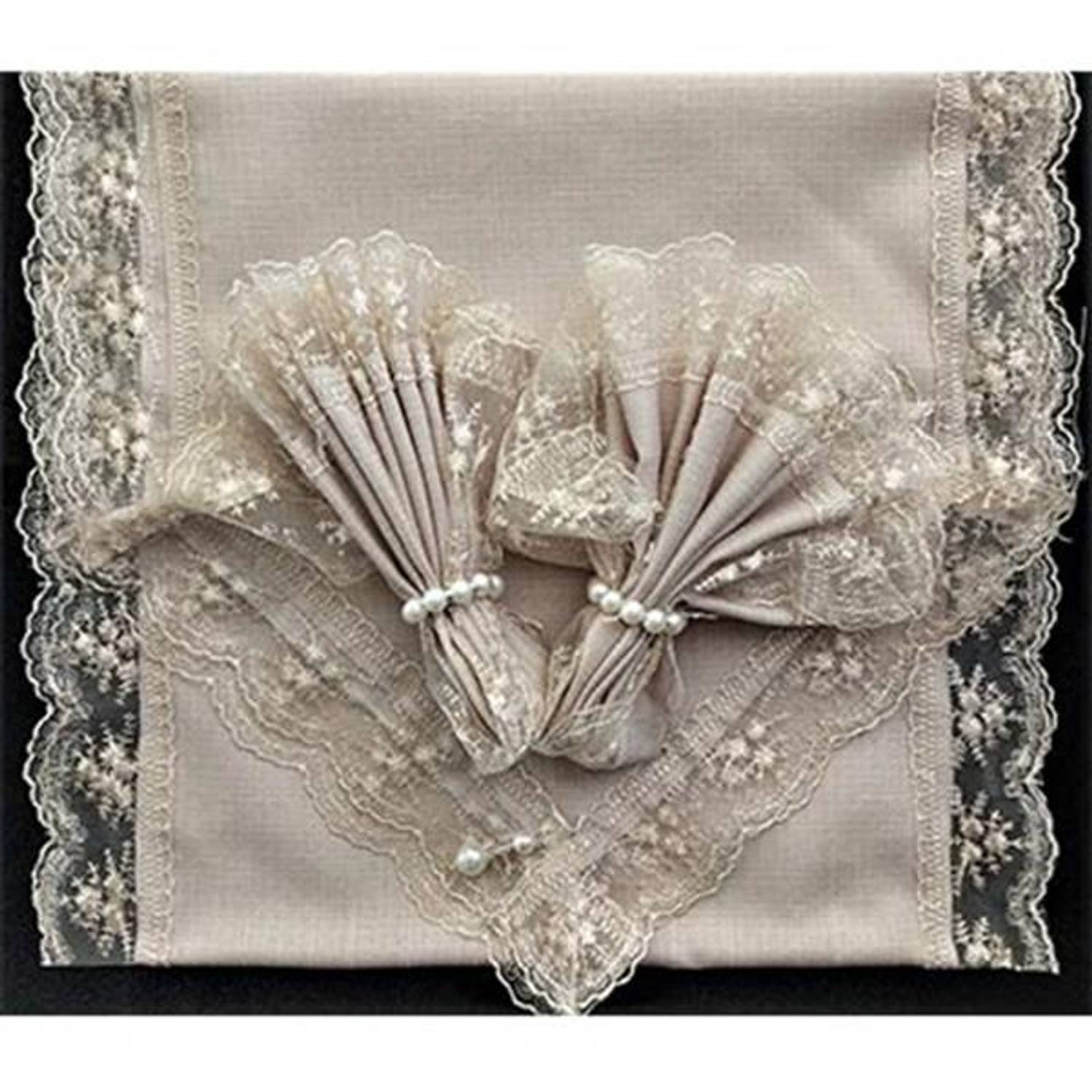 Atak Runner Table Set Tulle Cappuccino