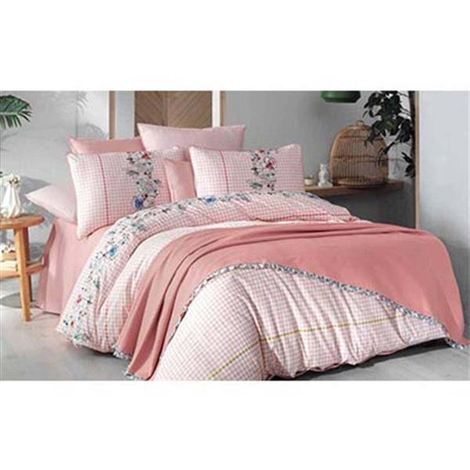 Sarev Exclusive Çift Kişilik Pike Seti Eva Bella Pembe