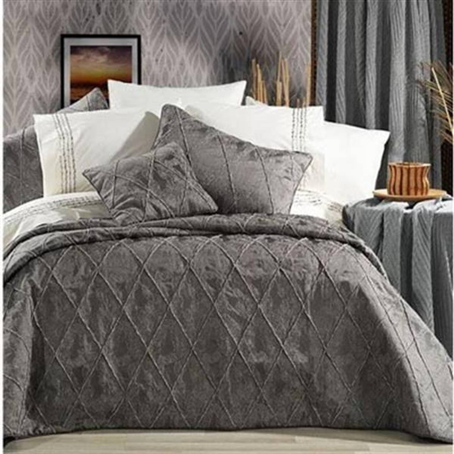 Nazik Home Dowry Set Parma Light Gray