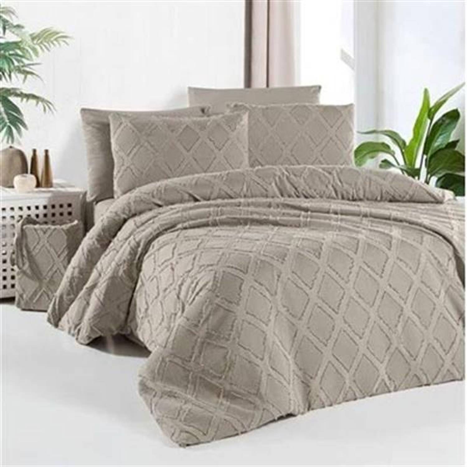 نازك هوم طقم غطاء لحاف مزدوج Arwen Mink