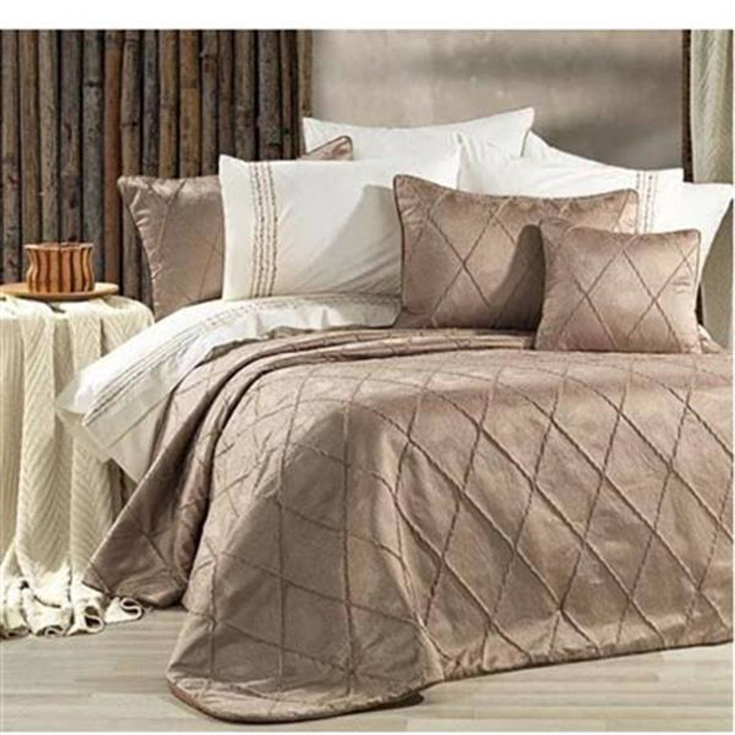 Nazik Home Çeyiz Seti Parma Vizon 11 Parça