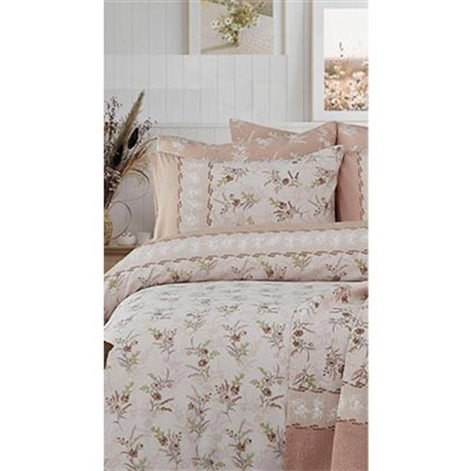 Cotton Life Double Printed Pique Set Florens Brown