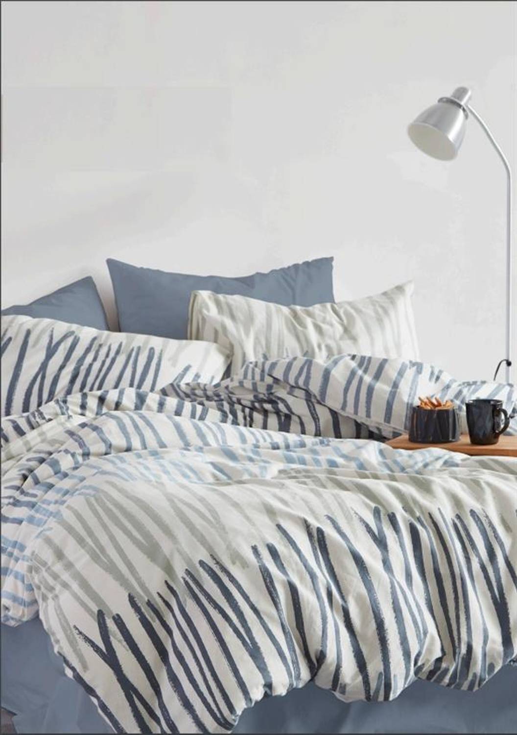 طقم غطاء لحاف مزدوج بيرسيل من Good Night Istanbul باللون الأزرق