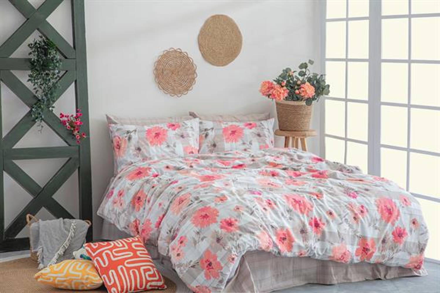 Good Night Istanbul Percale Single Duvet Cover Set Tiffany