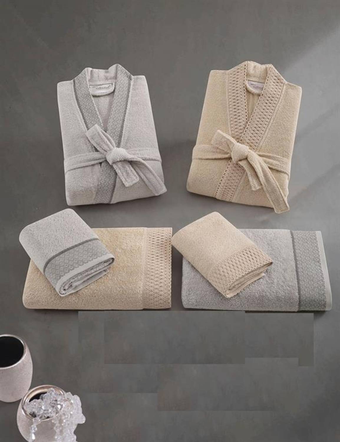 Good Night Istanbul Family Set Emily Beige-Light Gray