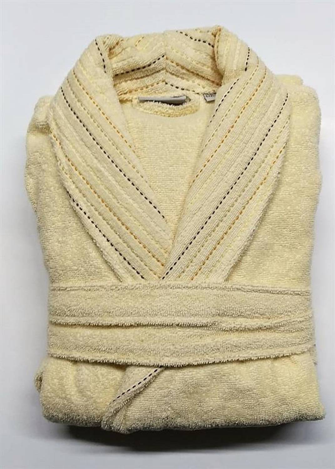 Good Night Istanbul Single Bathrobe In Line Ecru S/M