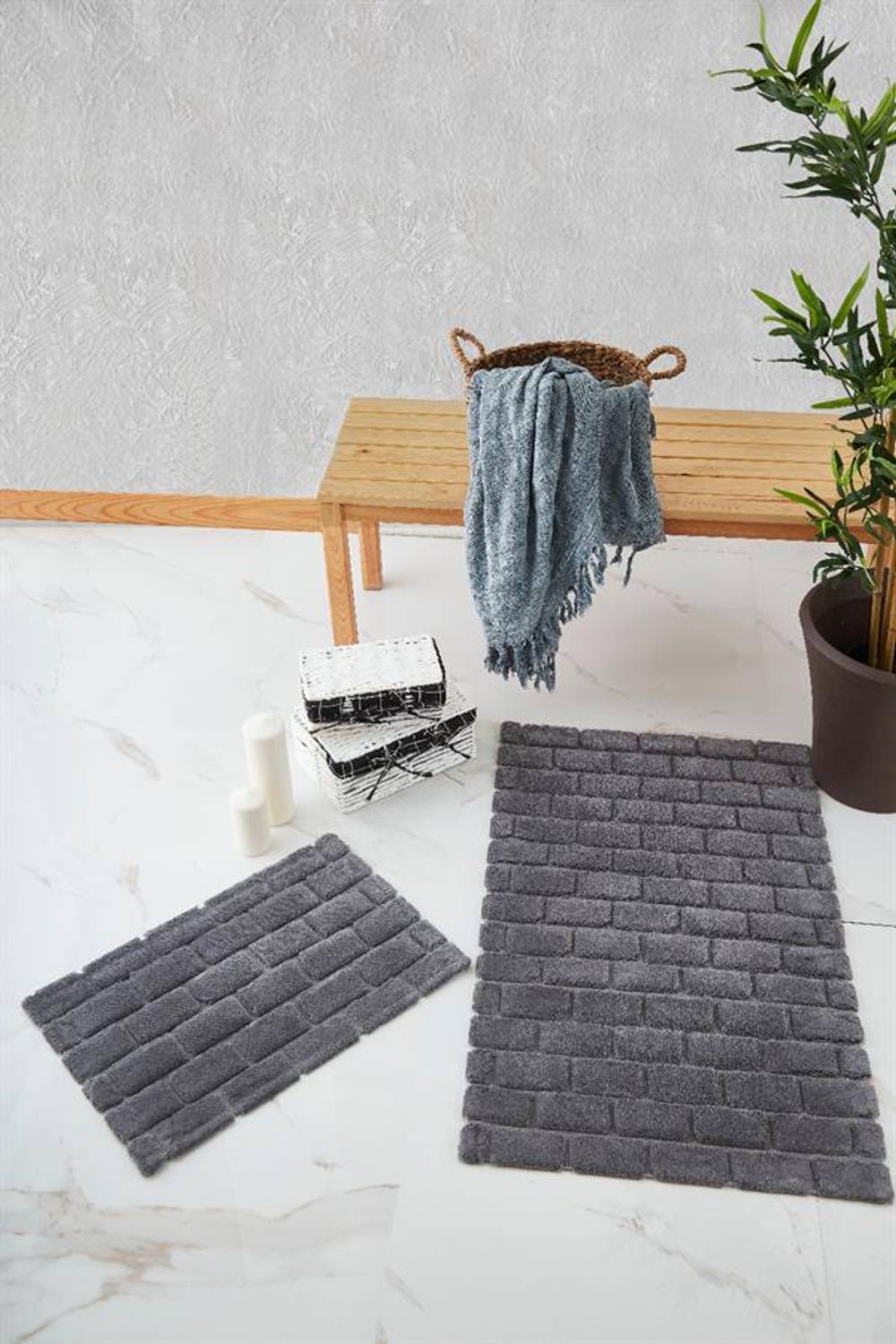 Good Night Istanbul Toilet Set Wall Dark Gray