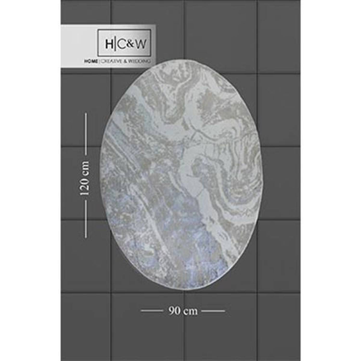 İyi Geceler İstanbul Tek Paspas 90*120 Marble Gri