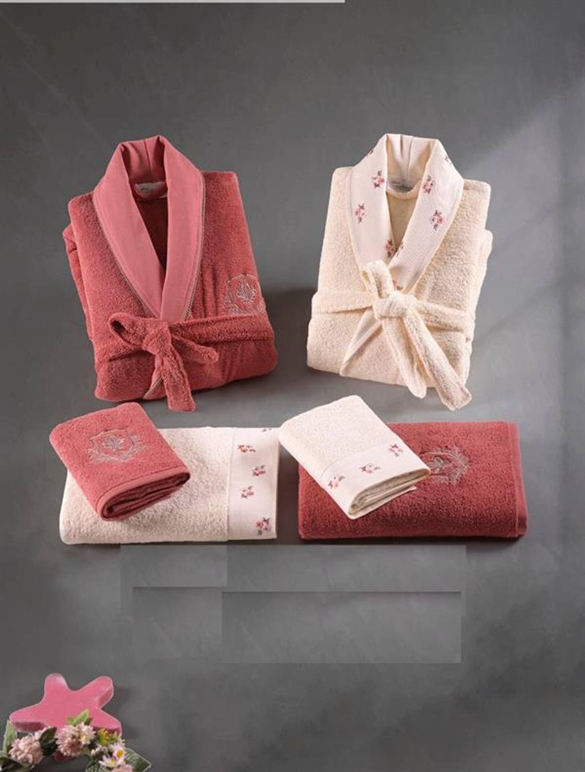 İyi Geceler İstanbul Aile Seti Lovely Somon-Kiremit