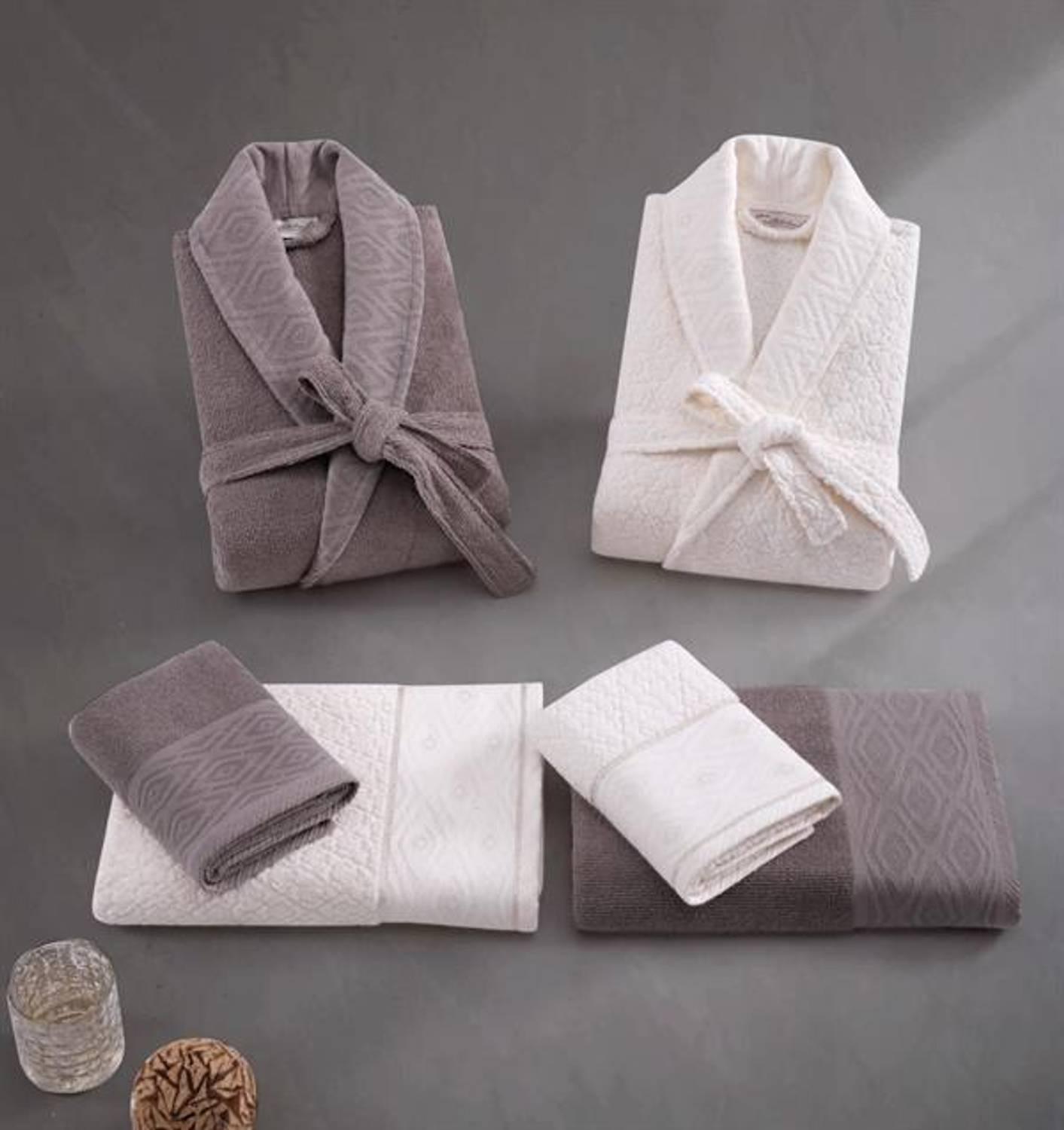 Набор для семьи "Доброй ночи Стамбул" Monarch Экрю-Мардо