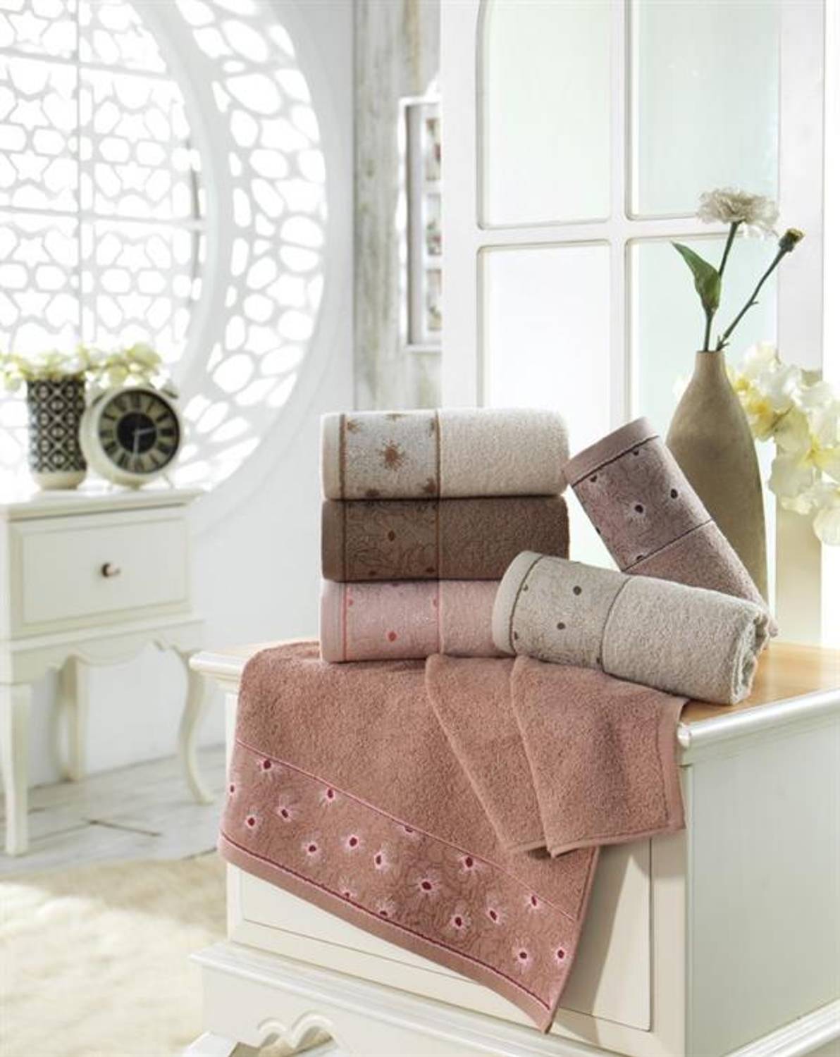 Полотенца для лица и рук Şıkel, 6 штук, размер 50*90 см, высокое впитывающее качество, мягкость и долговечность