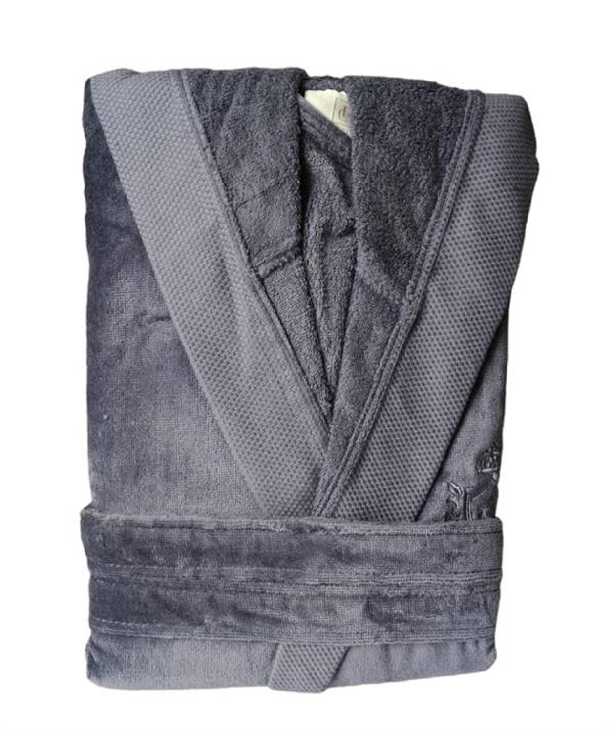 Pupilla Velvet Hooded Bathrobe Monaco Purple Large