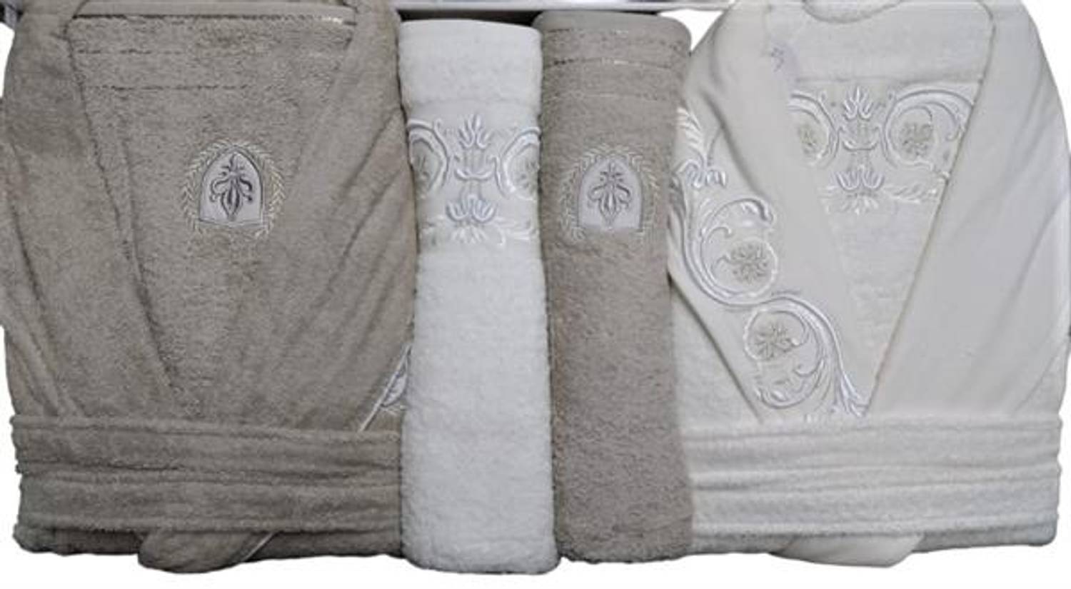 Pupilla Aile Bornoz Seti Valentina Ekru-Bej