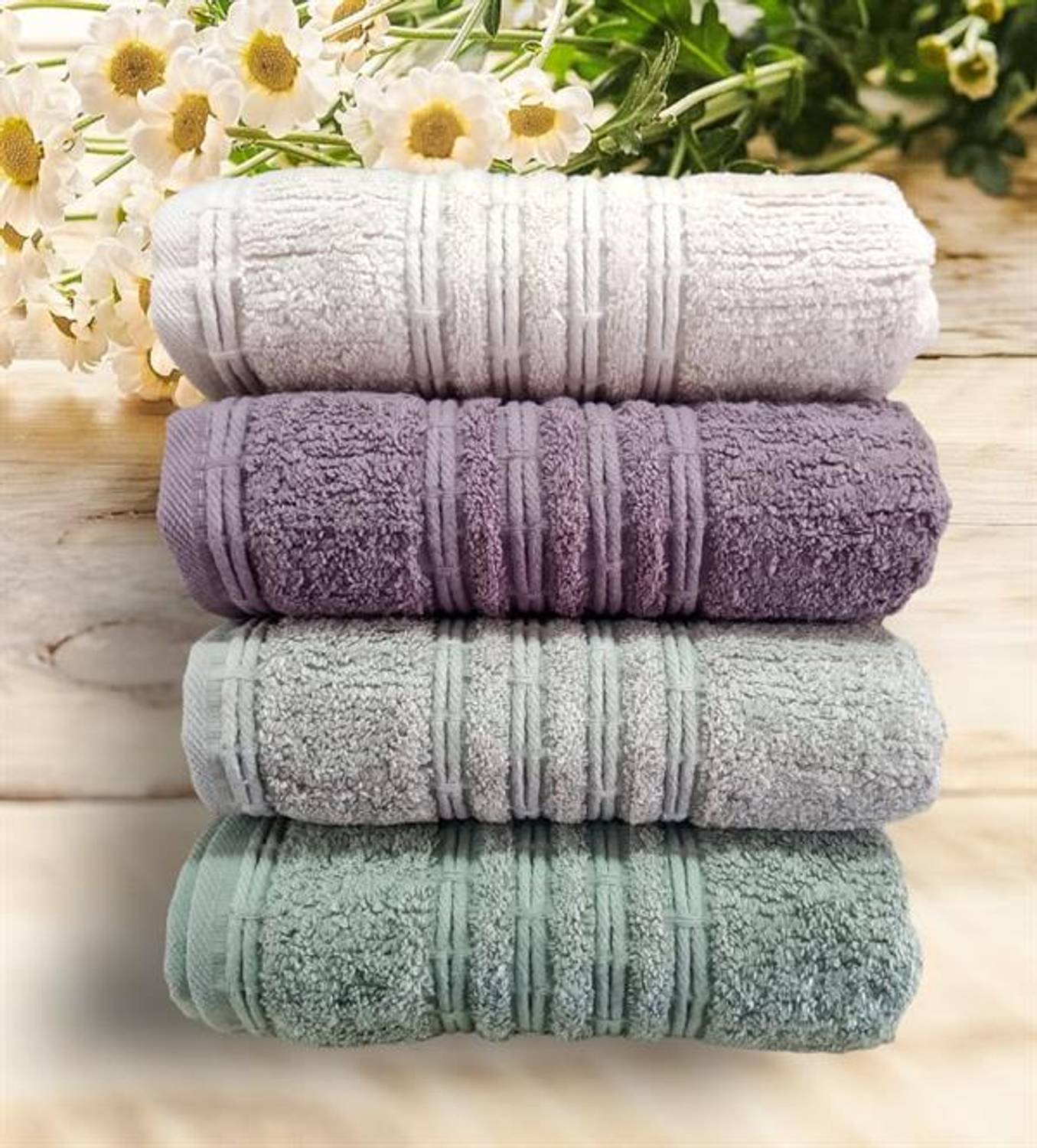 Набір рушників для обличчя та рук Şıkel, 50*90 см, 4 шт, модель Romeo