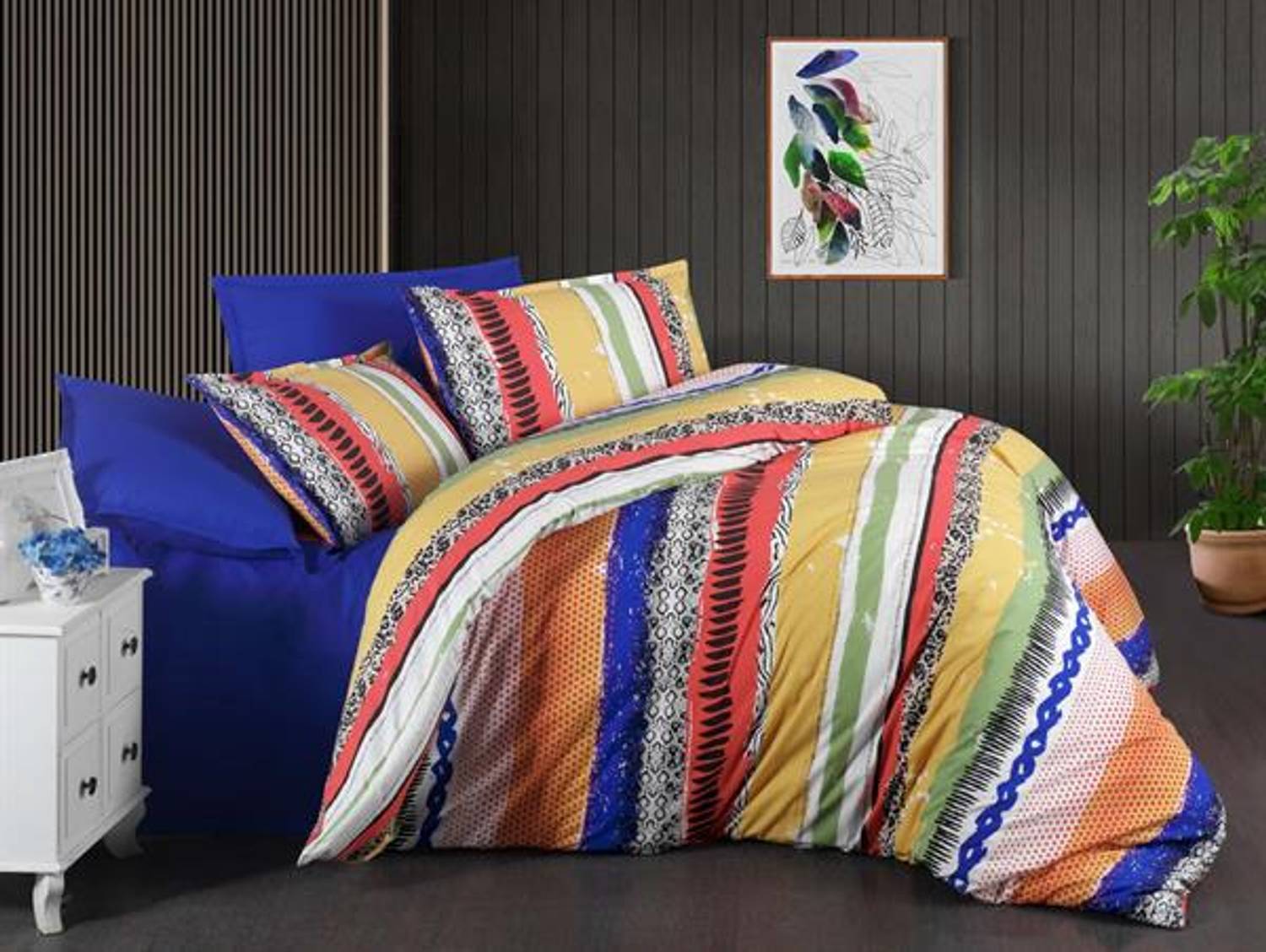 Комплект постельного белья Sarev Ranforce для двойной кровати Bazaar Lorita, голубой цвет