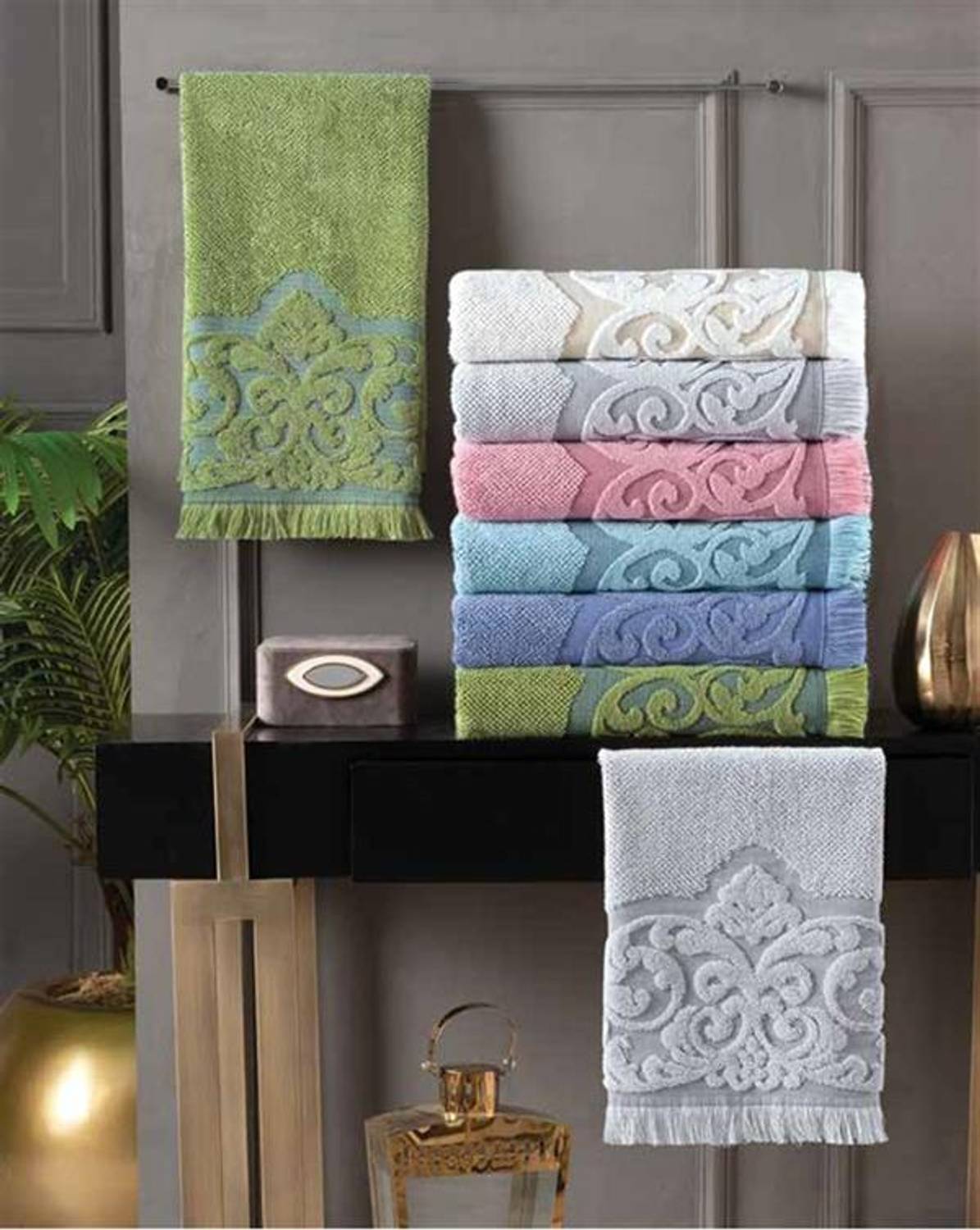 Sarev Bath Towel 90*150 Tomris Olive Green