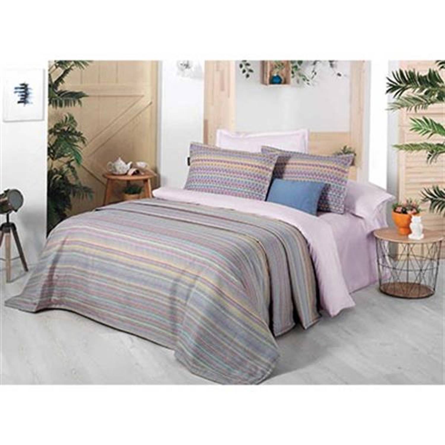 Sarev Çift Kişilik Exclusive Yatak Örtüsü Libby Multicolor