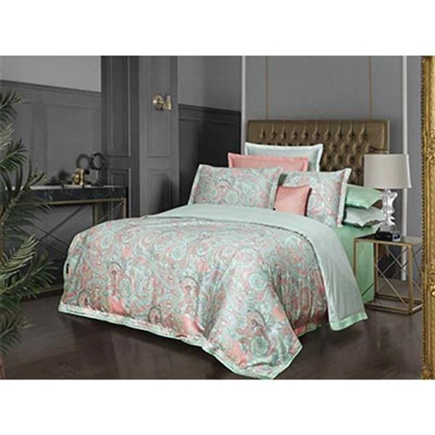 Sarev Çift Kişilik Exclusive Yatak Örtüsü Volga Yeşil