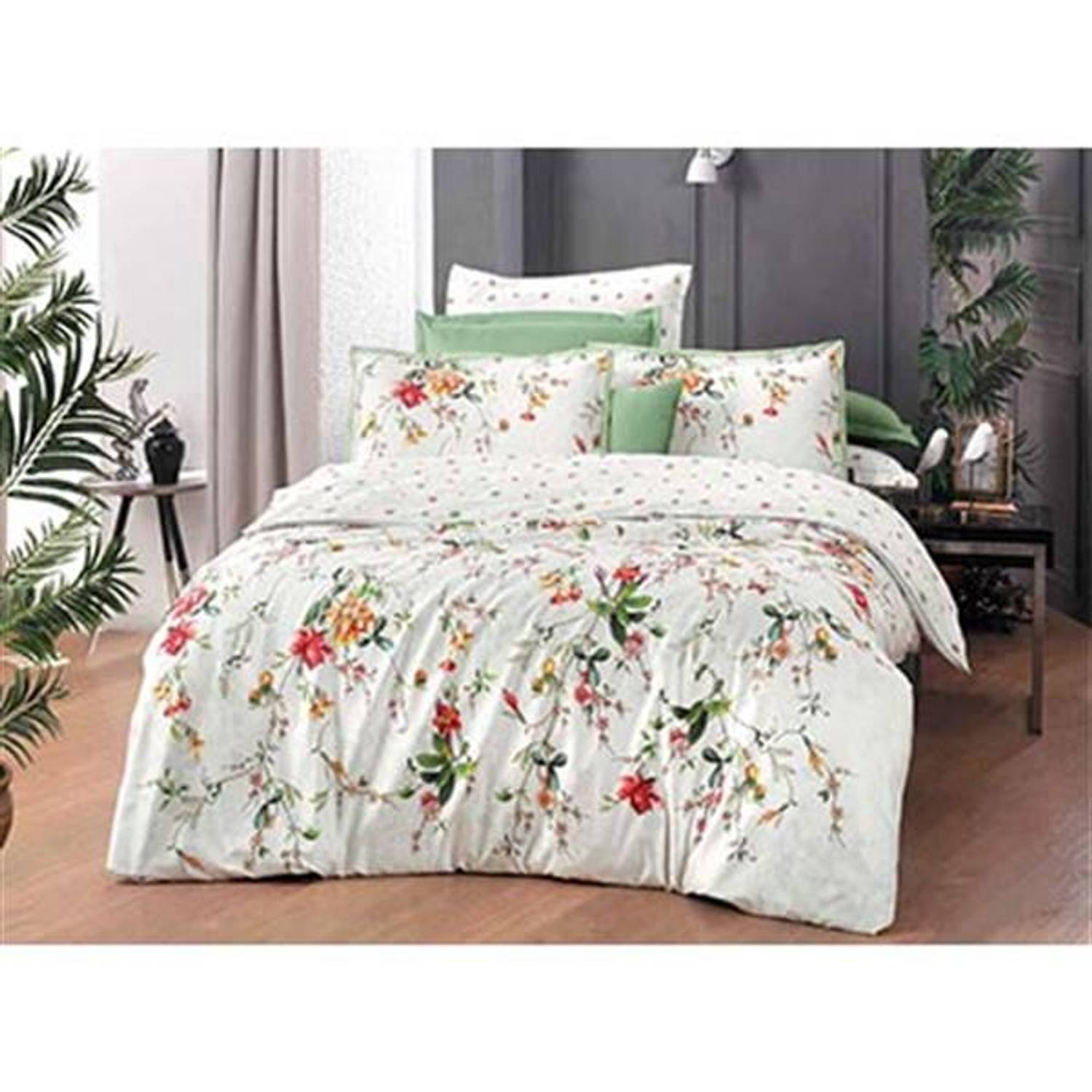 Sarev Exclusive Çift Kişilik Nevresim Takımı Alyona Yeşil