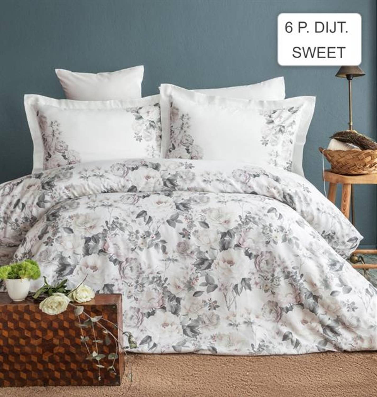 Pupilla Digital Printed Satin Double Duvet Cover Set Sweet