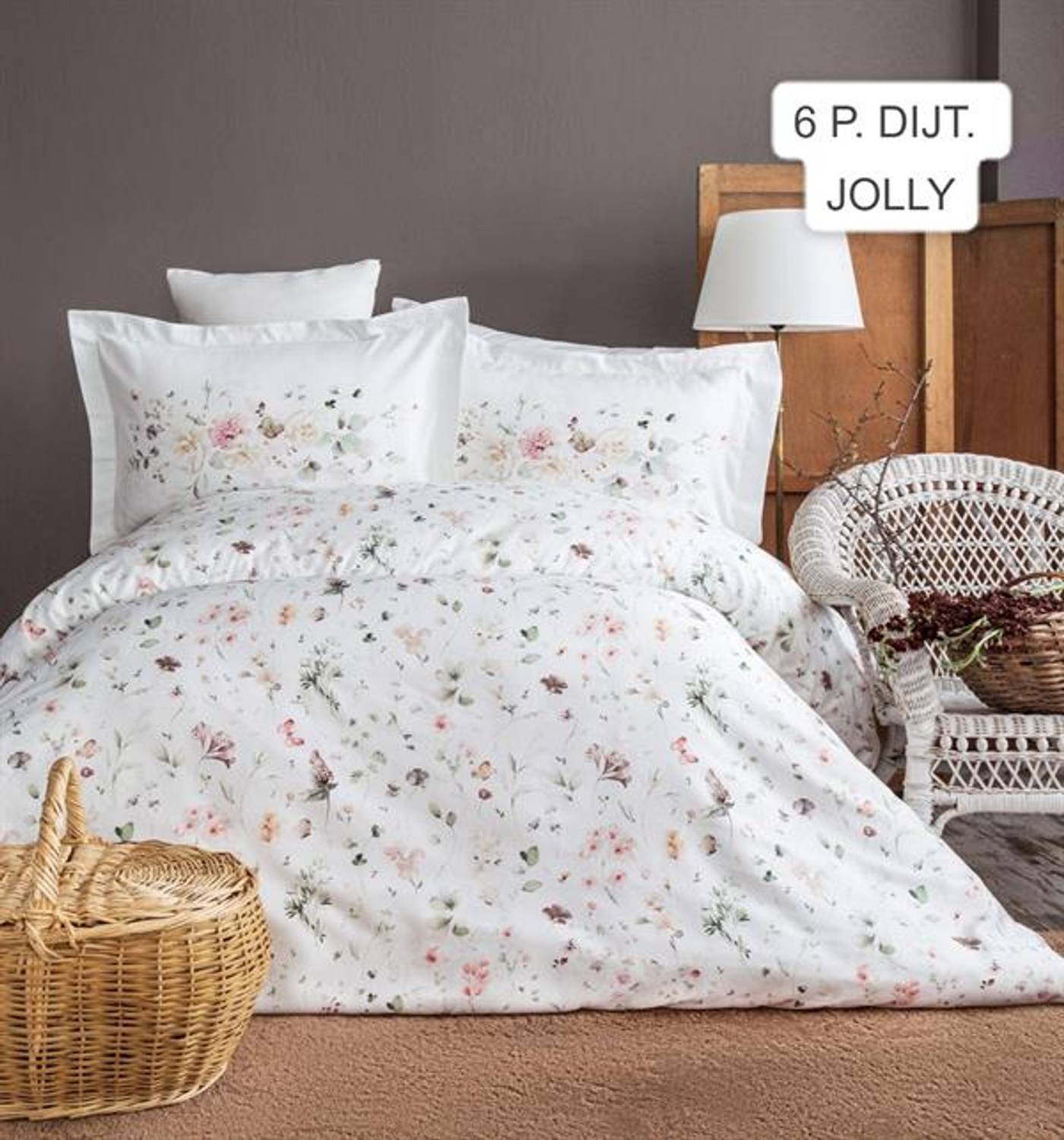 Pupilla Dijital Baskılı Saten Çift Kişilik Nevresim Takımı Jolly