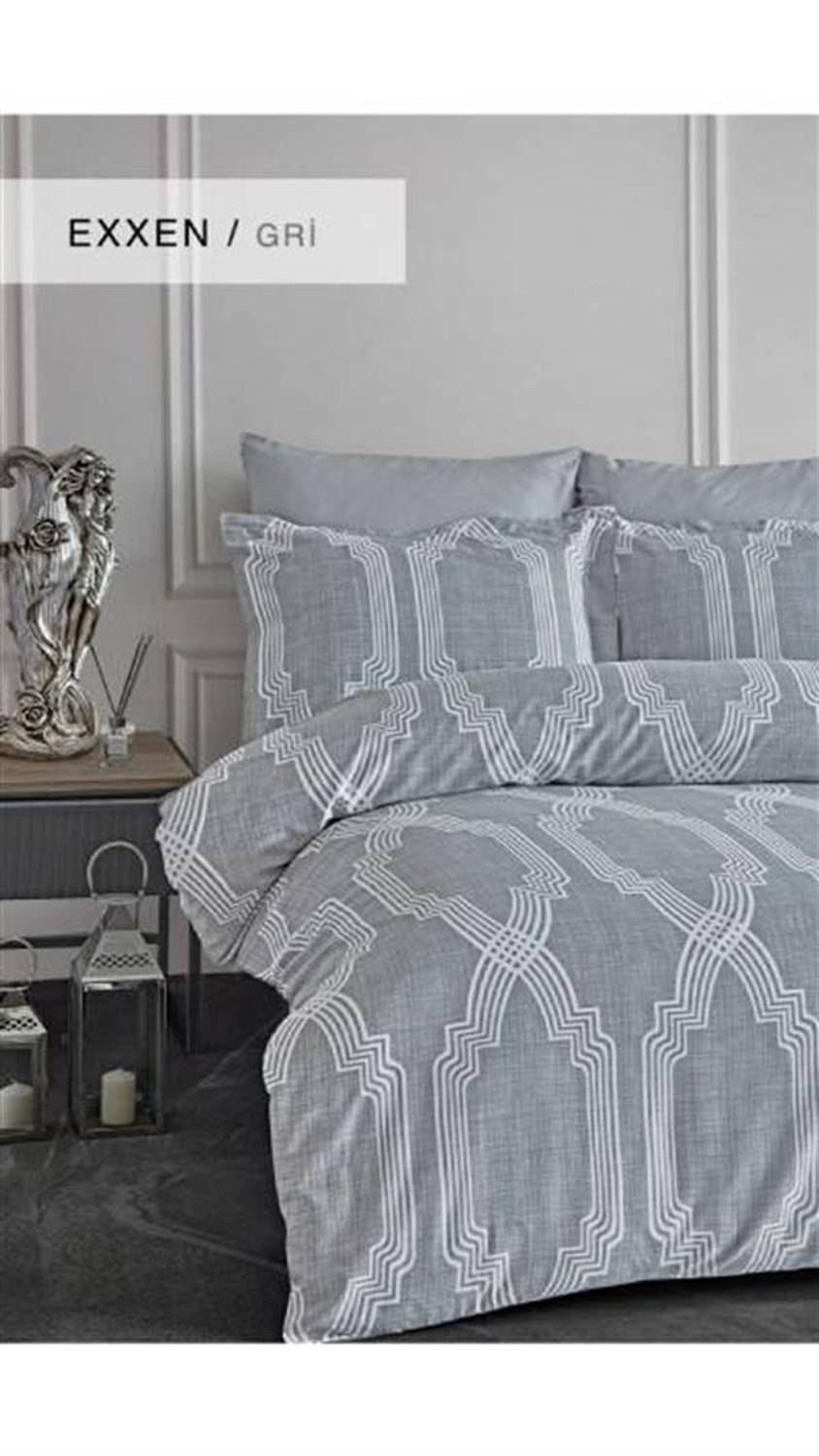 Good Night Istanbul Cotton Satin Double Duvet Cover Set Exxen Antra