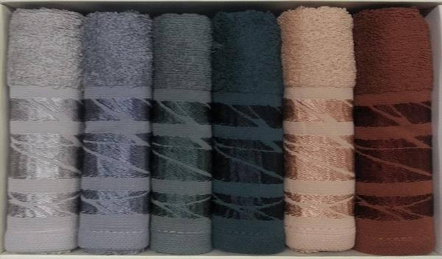 Набор полотенец для лица и рук Şıkel Alya 6 шт., 30*50 см, в коробке