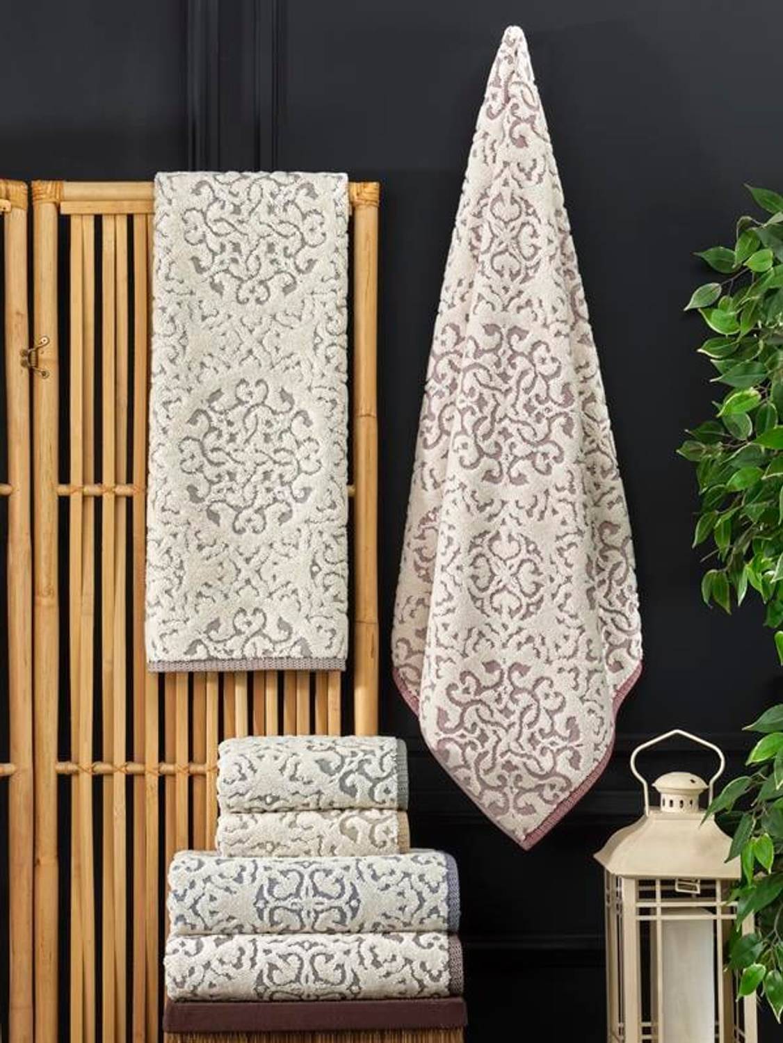 Şıkel Combed Cotton 6-Piece Towel Set 50*90 Elena