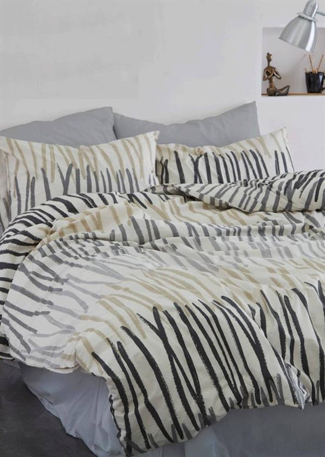 Good Night Istanbul Percale Single Duvet Cover Set Linea Brown