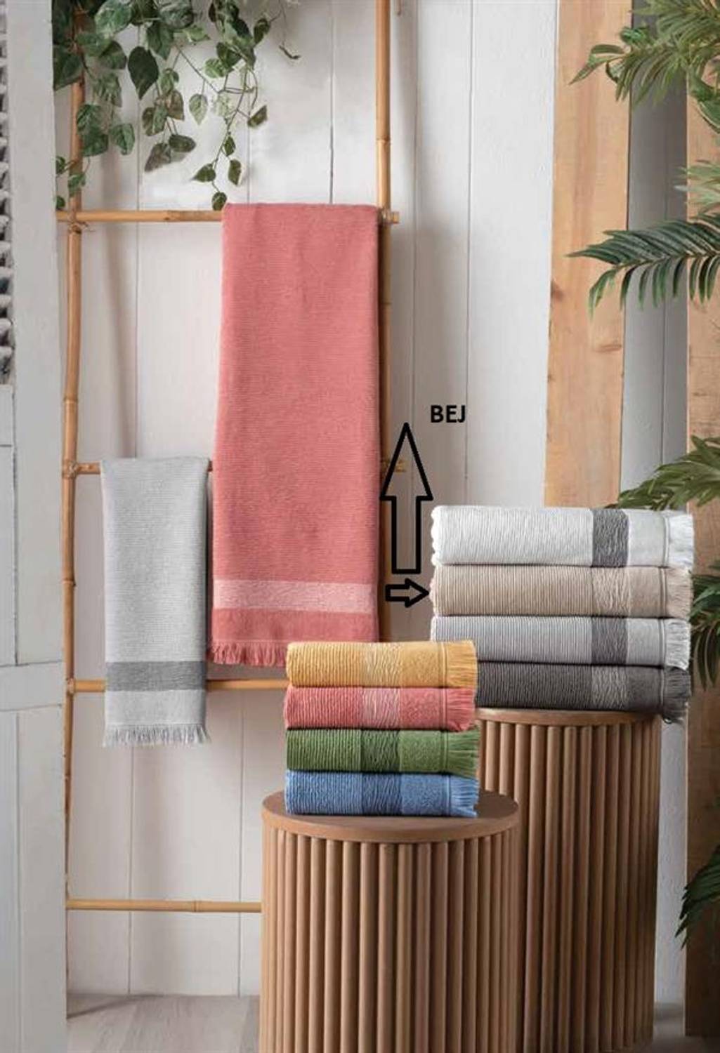 Sarev 6-Piece Towel Set 50*90 Cm Street Beige