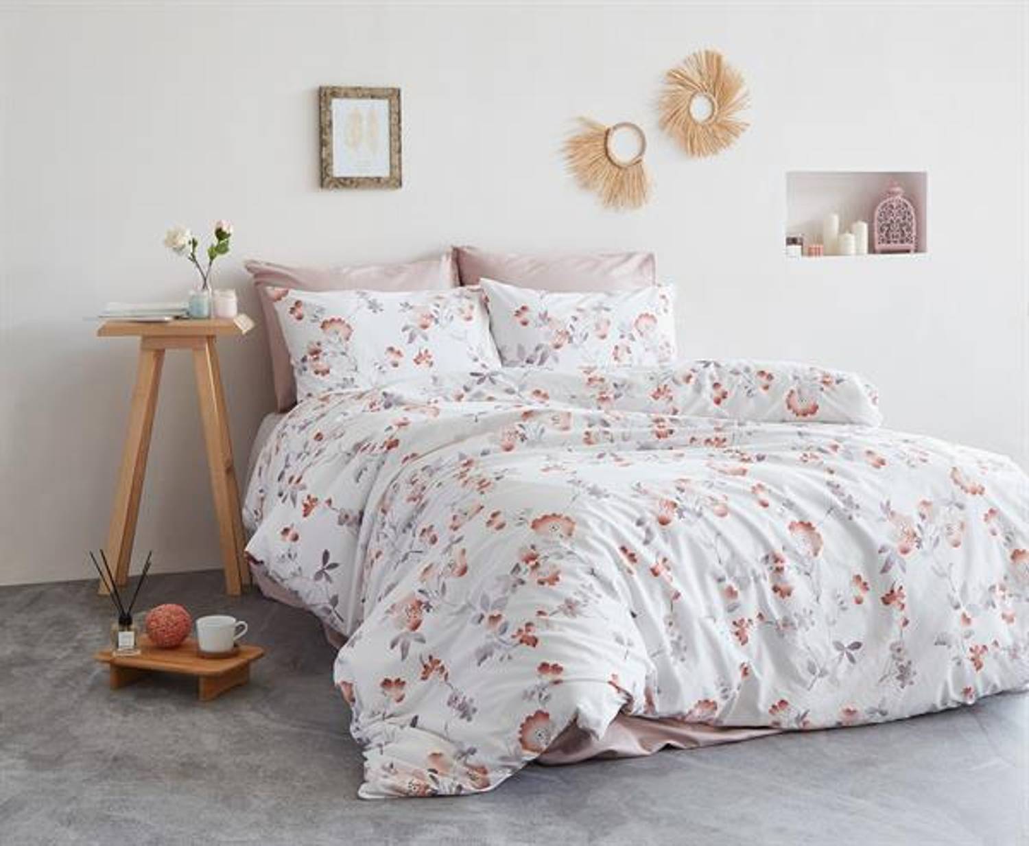 Good Night Istanbul Percale Double Duvet Cover Set Lily Pink