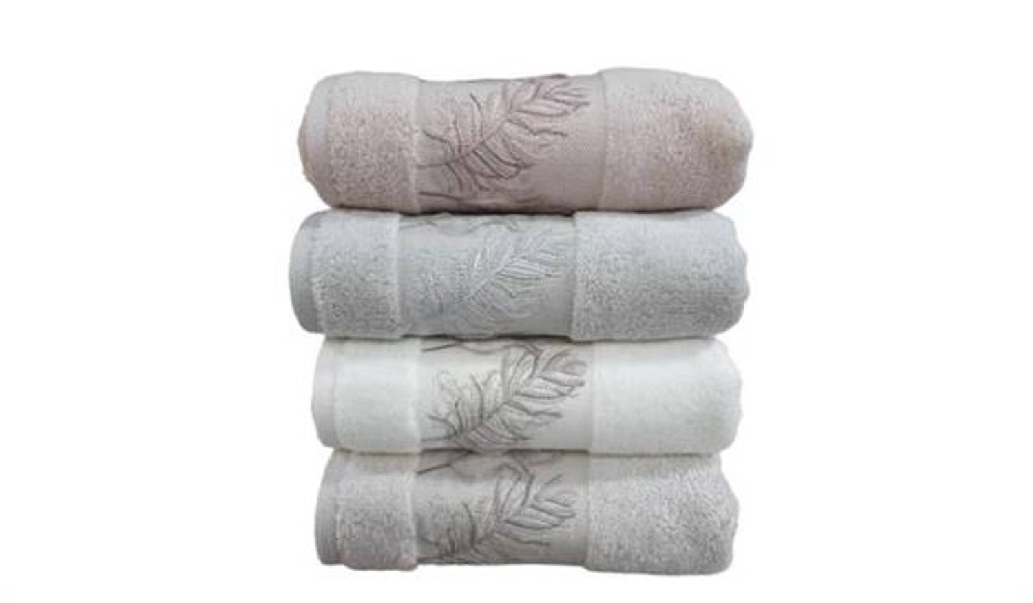 Pupilla 4 Pack Combed Cotton 50*90 Embroidered Towel Rana