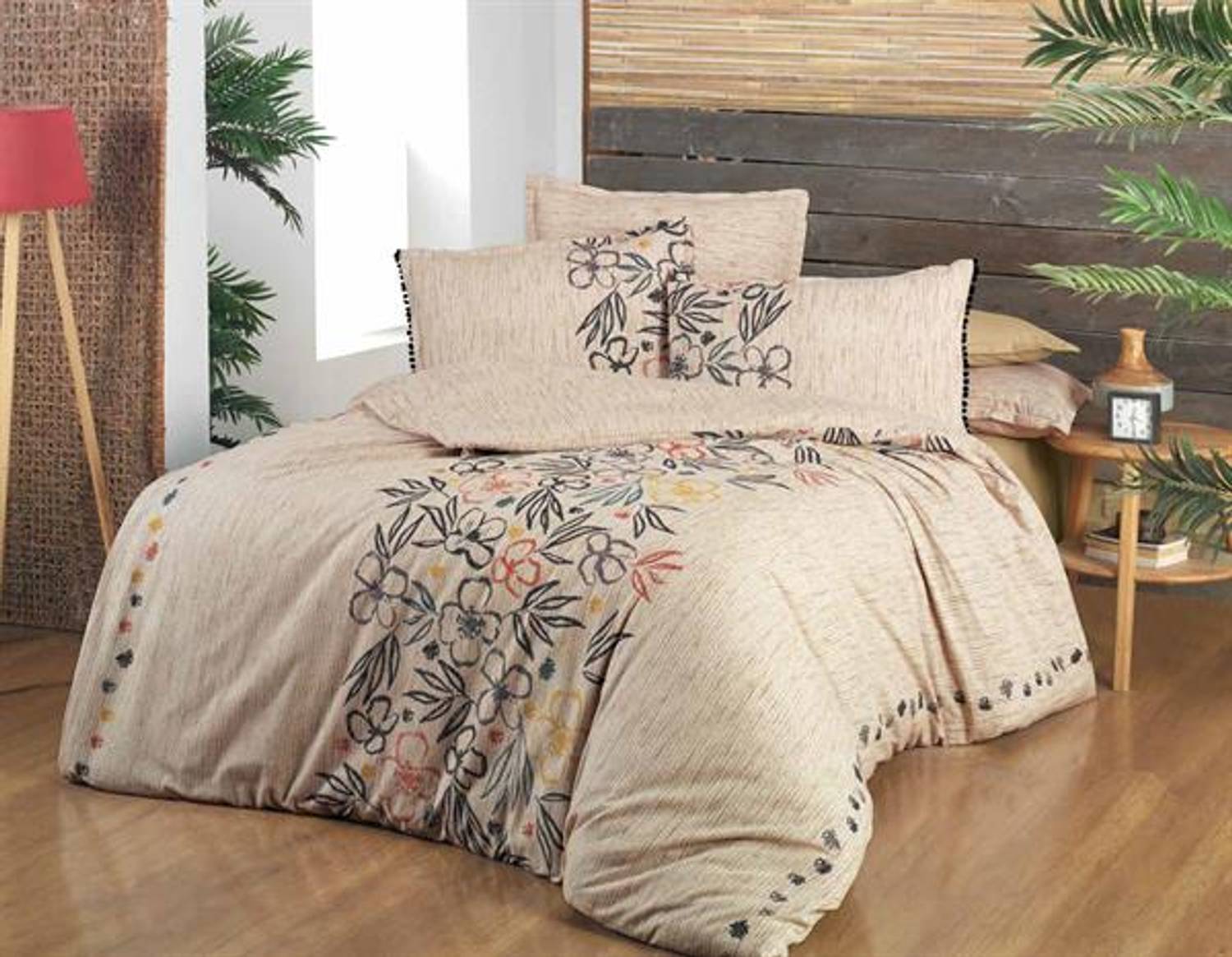 Sarev Flannel Double Duvet Cover Set Amelia Beige