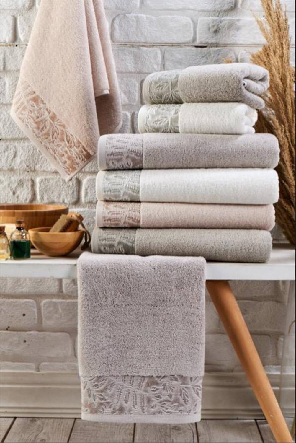 Şıkel Combed Cotton 6 Pack Hand-Face Towel 50*90 Autumn