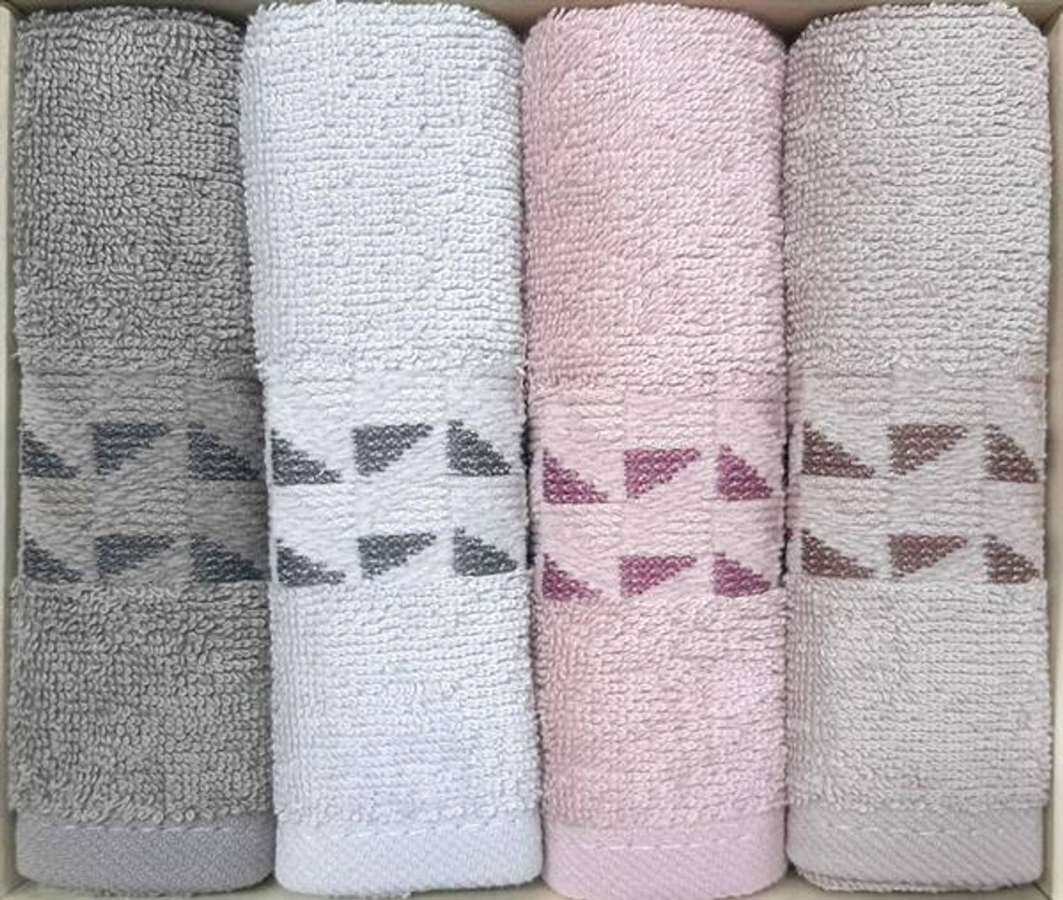 Комплект з 4-х рушників 30*50 см, бавовна, м'які та поглинаючі, економічні, упаковка за вигідною ціною