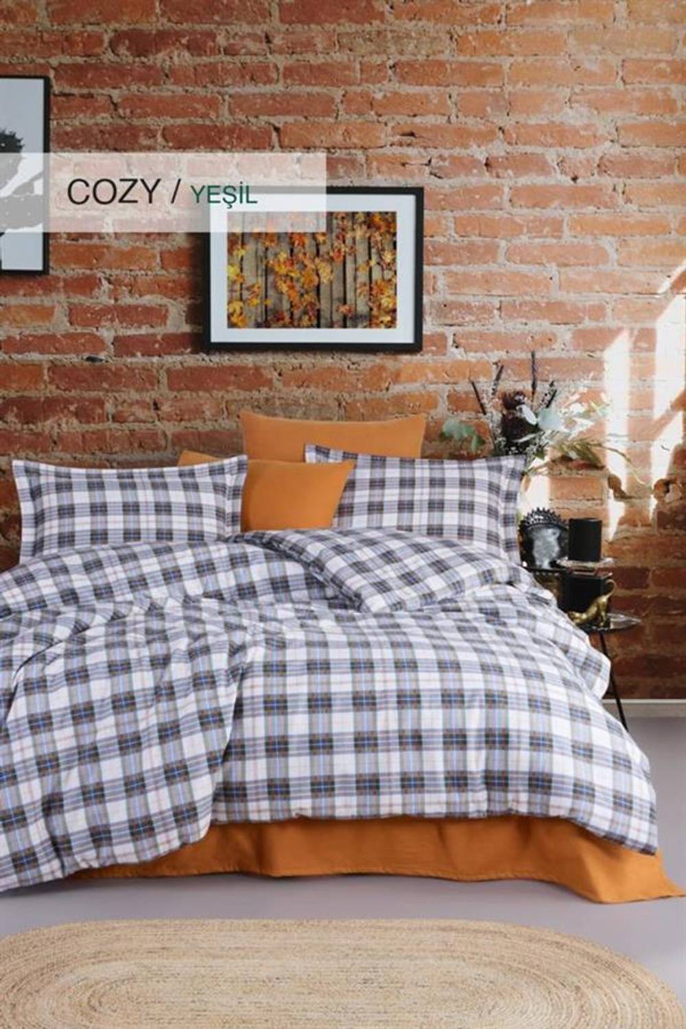 Набір постільної білизни для односпального ліжка İyi Geceler İstanbul з фланелі, зелений, 160*220 см, простирадло 160*240 см, наволочка 50*70 см