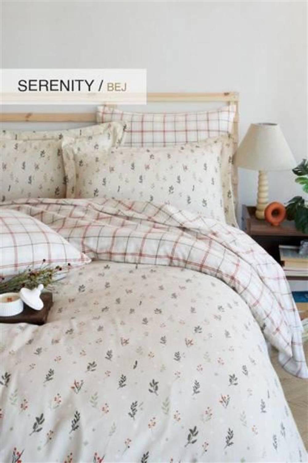 Набір односпального постільної білизни İyi Geceler İstanbul Flanel Serenity Бежевий, 160*220 см, простирадло 160*240 см, наволочка 50*70 см