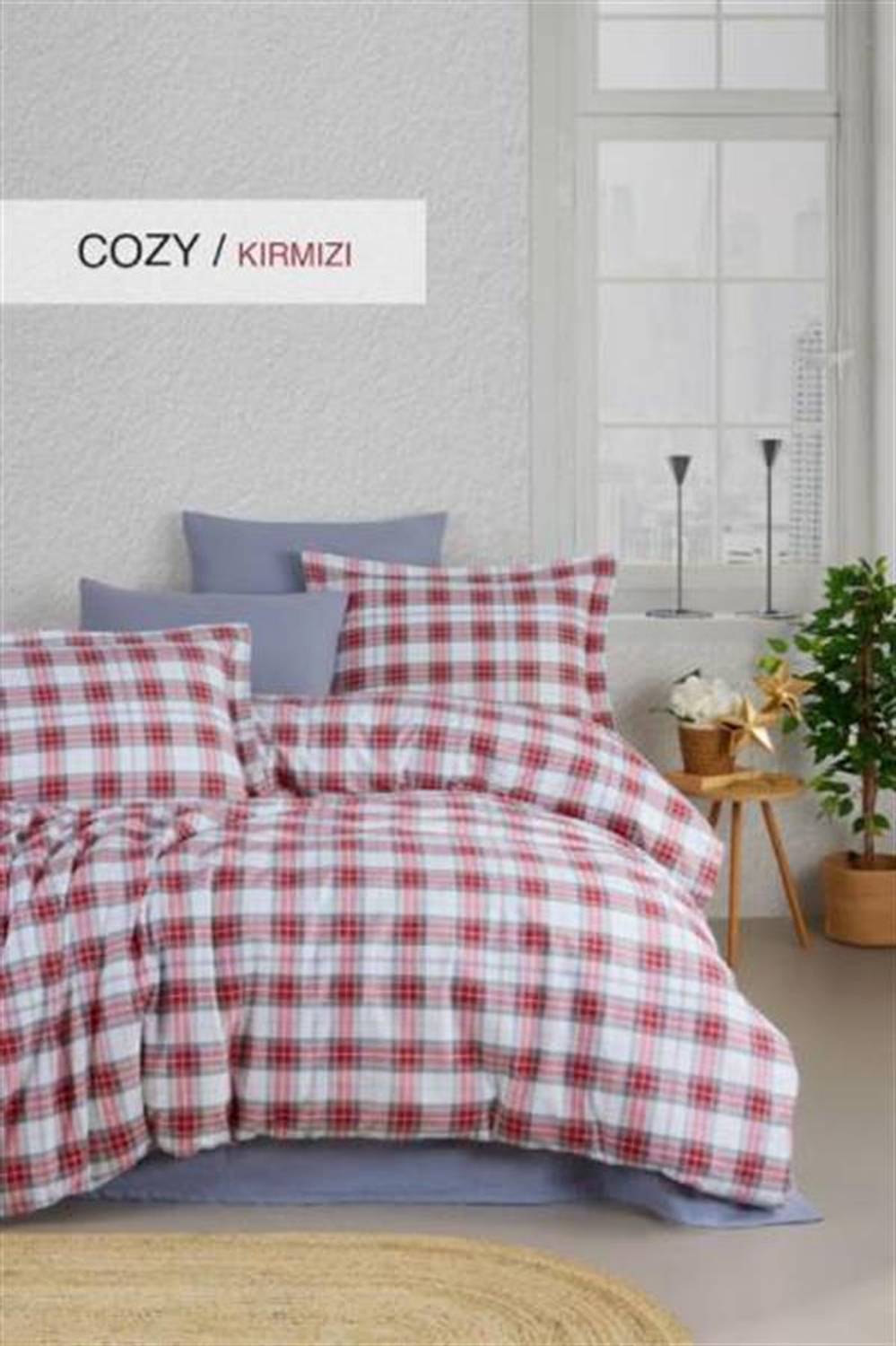 Односпальний фланелевий комплект постільної білизни İyi Geceler İstanbul Cozy Червоний 160*220 см