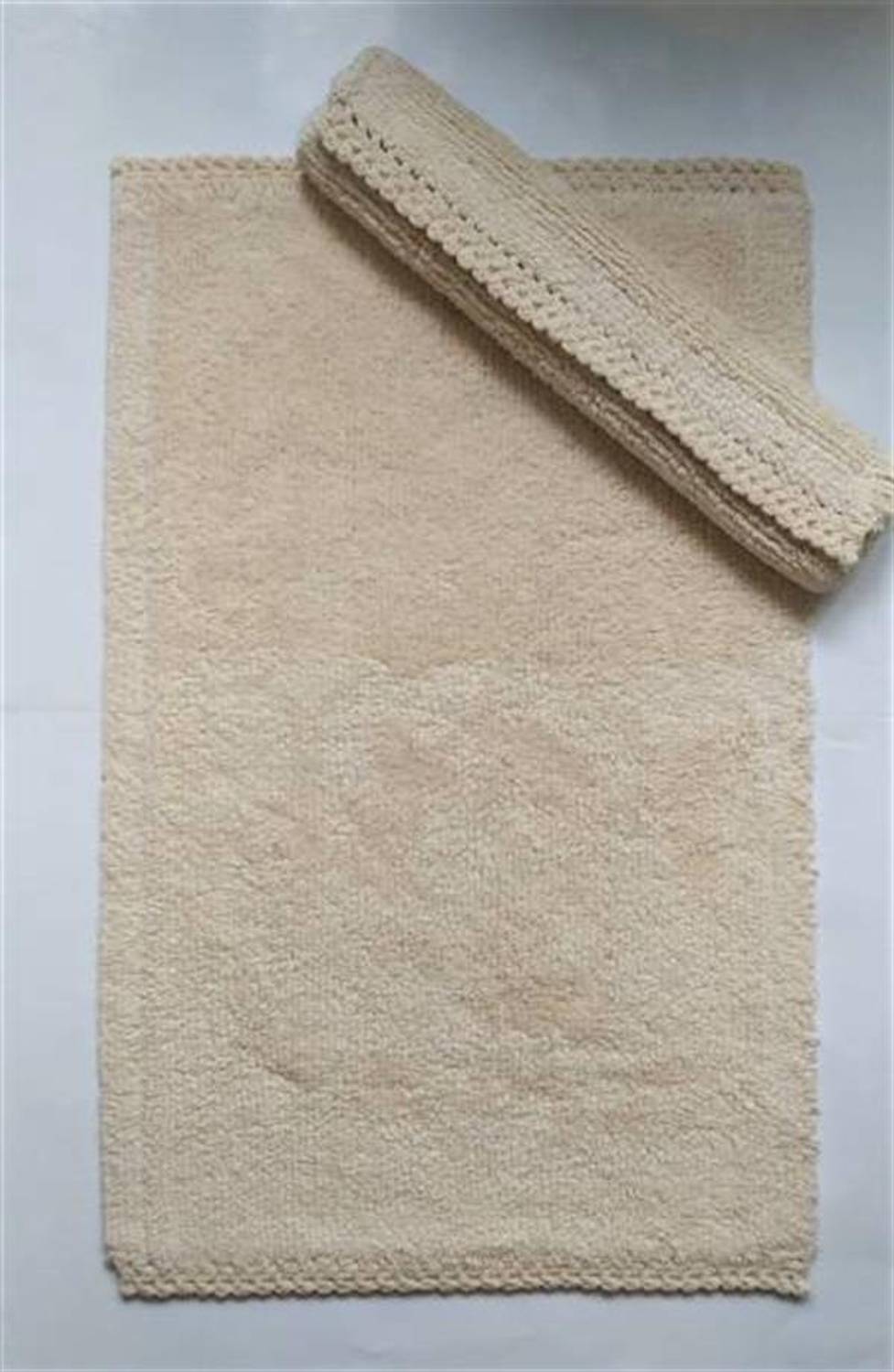 طقم تواليت ماكو قطن كابتشينو محبوك