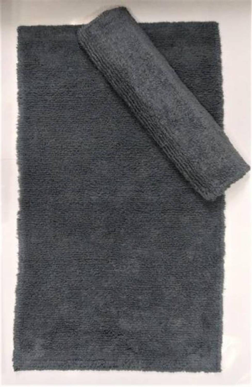 Maco Cotton Toilet Set Tufting Plain Anthracite